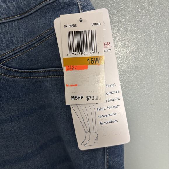 NWT Seven7 Plus High-Rise Tummy Toner Skinny Jean Lunar 16W New Spot - Picture 2 of 9